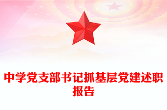 中学党支部书记抓基层党建述职报告