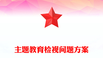 主题教育检视问题方案