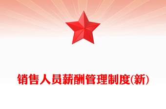 销售人员薪酬管理制度(新)