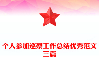 个人参加巡察工作总结优秀范文三篇