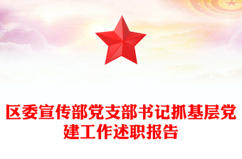 区委宣传部党支部书记抓基层党建工作述职报告