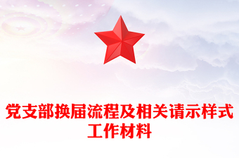 党支部换届流程及相关请示样式工作材料