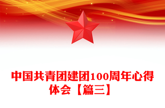 中国共青团建团100周年心得体会【篇三】
