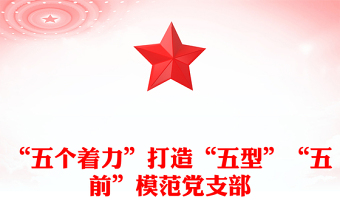 “五个着力”打造“五型”“五前”模范党支部