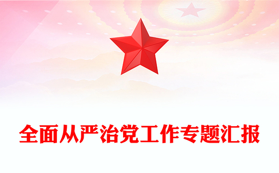 全面从严治党工作专题汇报