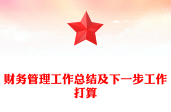 财务管理工作总结及下一步工作打算