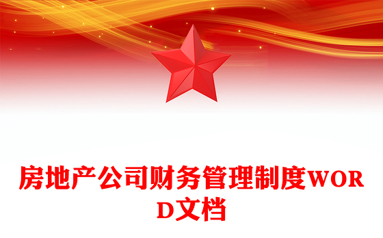 房地产公司财务管理制度WORD文档