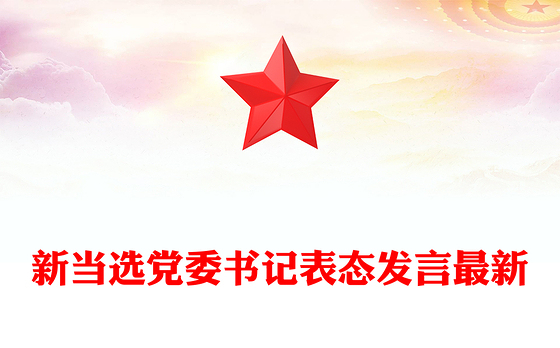 新当选党委书记表态发言最新