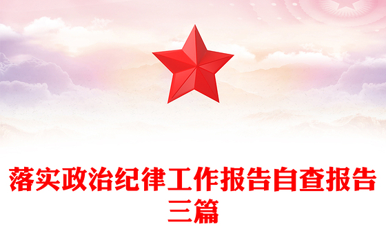 落实政治纪律工作报告自查报告三篇