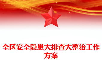 全区安全隐患大排查大整治工作方案