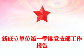 新成立单位第一季度党支部工作报告