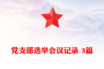 党支部选举会议记录 3篇