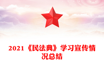 2021《民法典》学习宣传情况总结