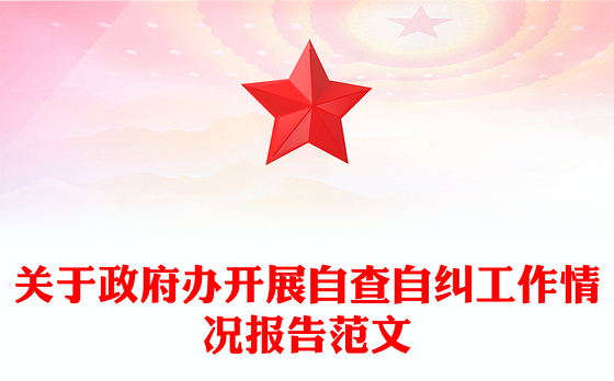 关于政府办开展自查自纠工作情况报告范文