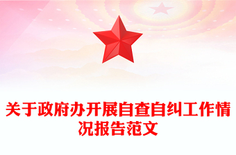关于政府办开展自查自纠工作情况报告范文