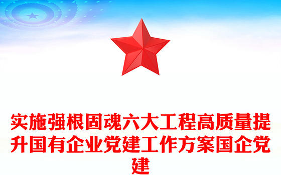 实施强根固魂六大工程高质量提升国有企业党建工作方案国企党建