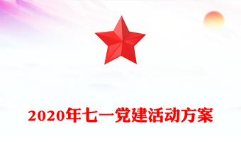 2020年七一党建活动方案