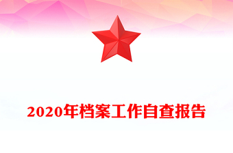 2020年档案工作自查报告