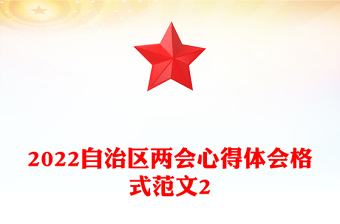 2022自治区两会心得体会格式范文2