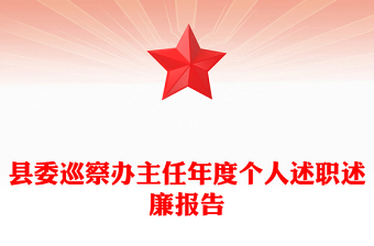 县委巡察办主任年度个人述职述廉报告