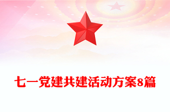 七一党建共建活动方案8篇
