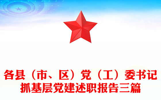 各县（市、区）党（工）委书记抓基层党建述职报告三篇