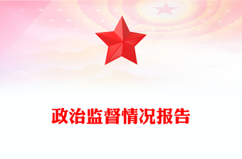 政治监督情况报告