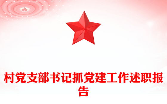 村党支部书记抓党建工作述职报告