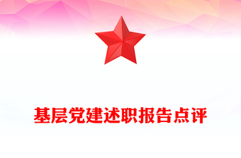 基层党建述职报告点评