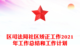 区司法局社区矫正工作2021年工作总结和工作计划