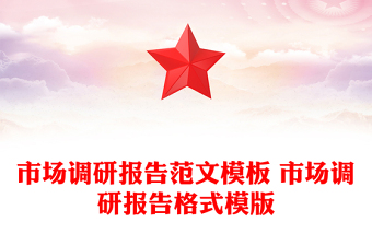 市场调研报告范文模板 市场调研报告格式模版