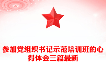 参加党组织书记示范培训班的心得体会三篇最新