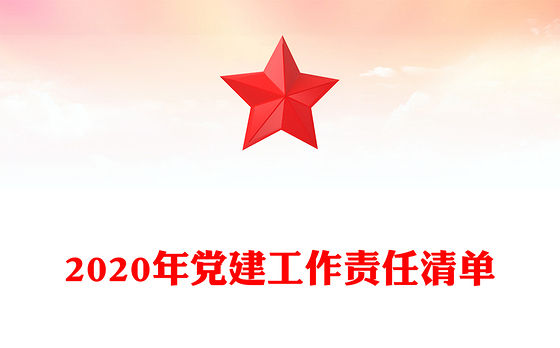 2020年党建工作责任清单