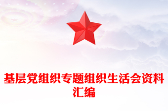 基层党组织专题组织生活会资料汇编