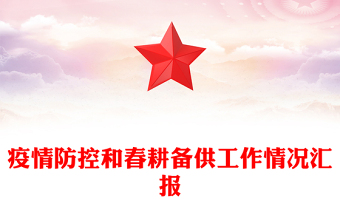 疫情防控和春耕备供工作情况汇报