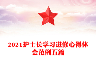 2021护士长学习进修心得体会范例五篇