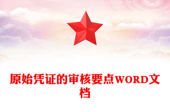 原始凭证的审核要点WORD文档