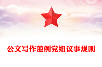公文写作范例党组议事规则