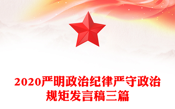 2020严明政治纪律严守政治规矩发言稿三篇