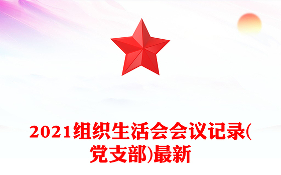 2021组织生活会会议记录(党支部)最新