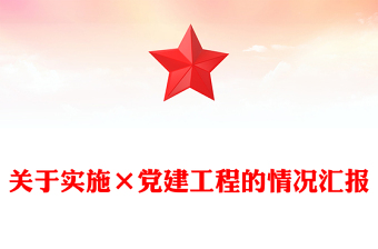 关于实施×党建工程的情况汇报