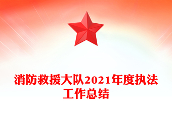 消防救援大队2021年度执法工作总结