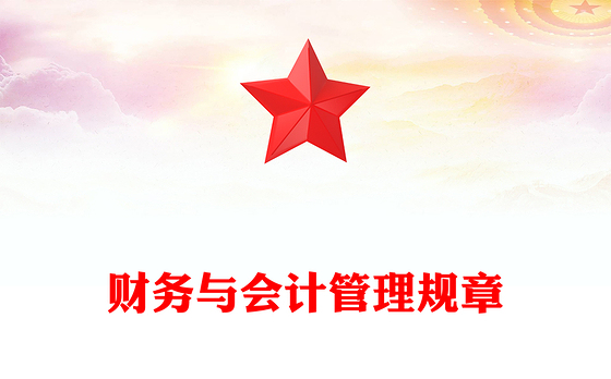 财务与会计管理规章