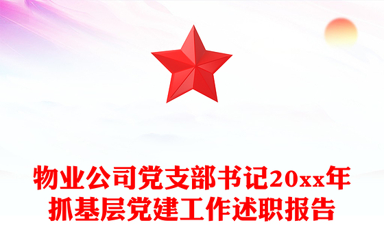 物业公司党支部书记20xx年抓基层党建工作述职报告