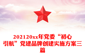 202120xx年党委“初心引航”党建品牌创建实施方案三篇