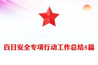 百日安全专项行动工作总结5篇