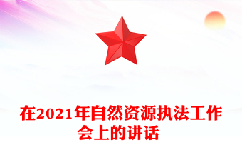 在2021年自然资源执法工作会上的讲话 