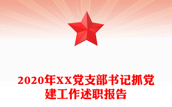 2020年XX党支部书记抓党建工作述职报告