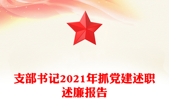 支部书记2021年抓党建述职述廉报告