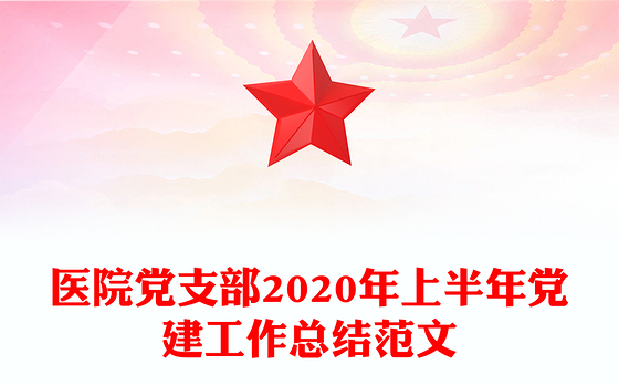 医院党支部2020年上半年党建工作总结范文